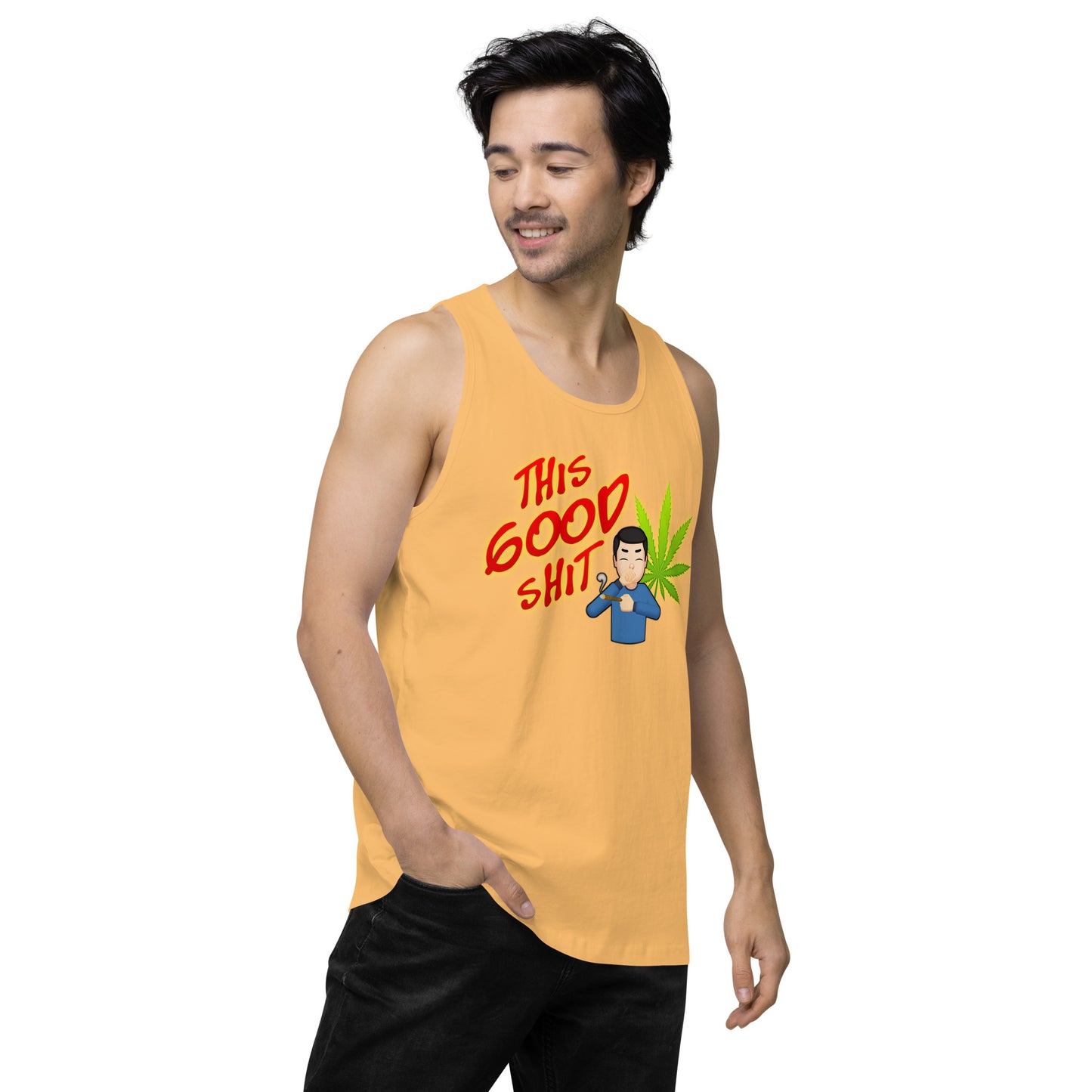 Emoji This Good Shit Weed Cannabis EDM Festival Party Tank Top For Men