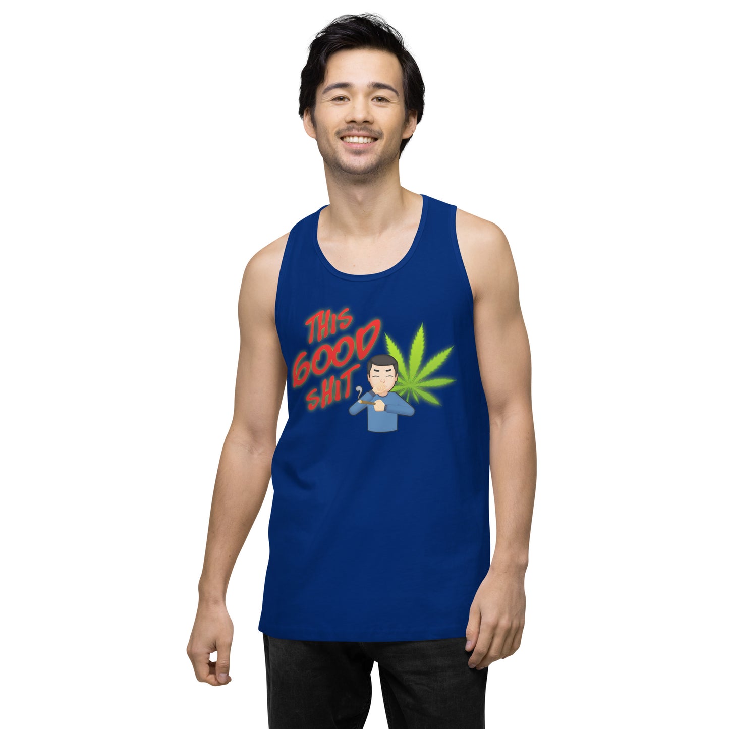 Emoji This Good Shit Weed Cannabis EDM Festival Party Tank Top For Men