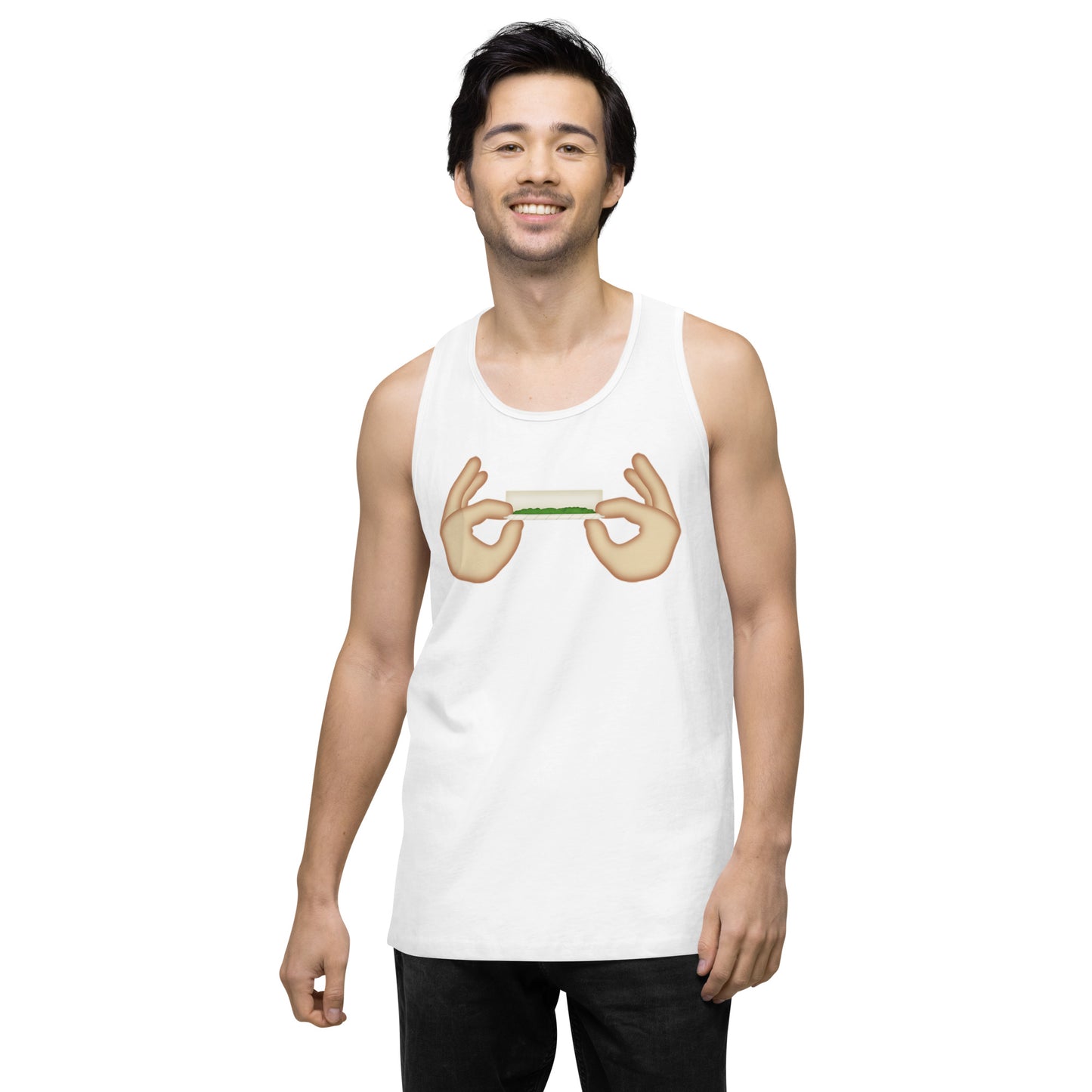 Emoji Joint Roller Weed Cannabis Festival Fun Tank Top For Men