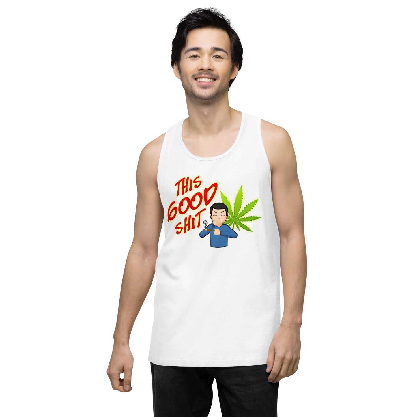 Emoji This Good Shit Weed Cannabis EDM Festival Party Tank Top For Men