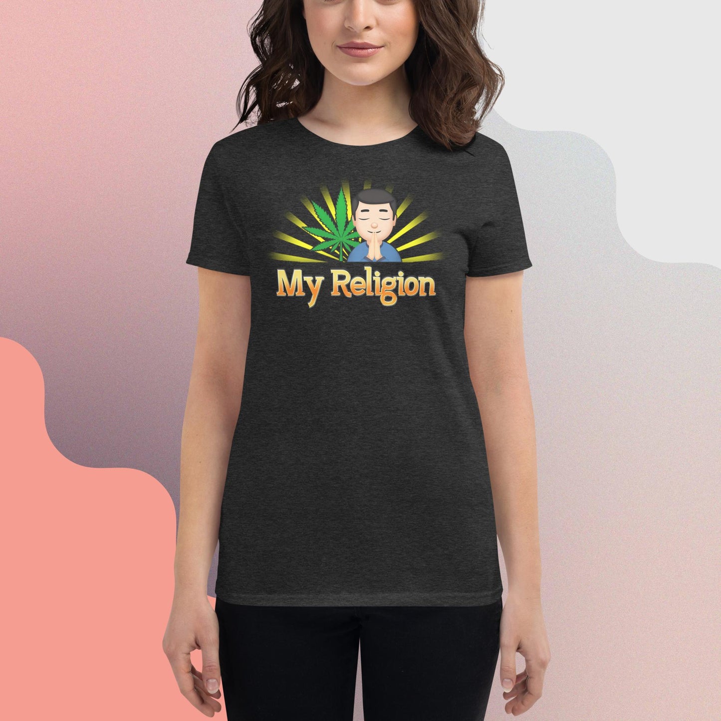 Emoji Weed Cannabis Sativa Joint Bong Dispensary Festival Fun Blunt Dispensary Tshirt For Women