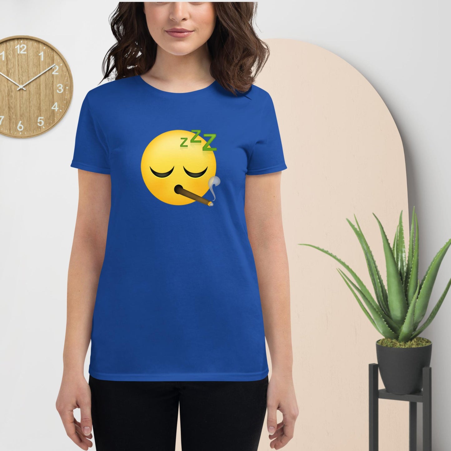 Emoji Weed Cannabis Sativa Joint Bong Dispensary Festival Fun Blunt Dispensary Tshirt For Women