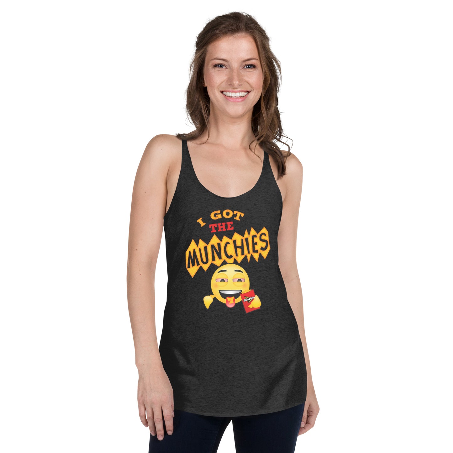 Women's Cannabis Weed Emoji Racerback Tank Top