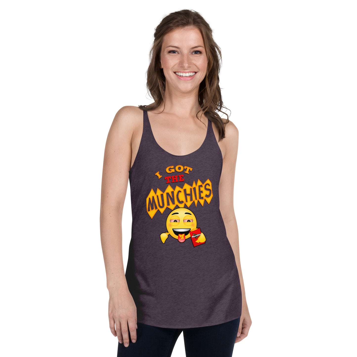 Women's Cannabis Weed Emoji Racerback Tank Top