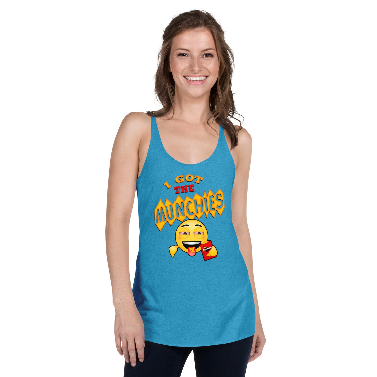 Women's Cannabis Weed Emoji Racerback Tank Top