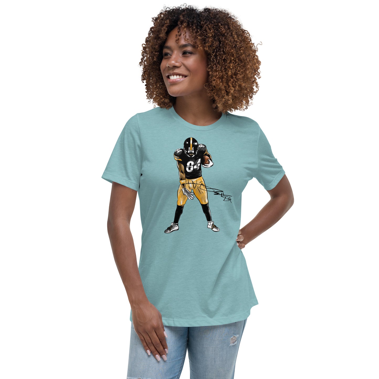 Official Licensed Pittsburgh Steelers Antonio Brown NFL Tshirt For Women