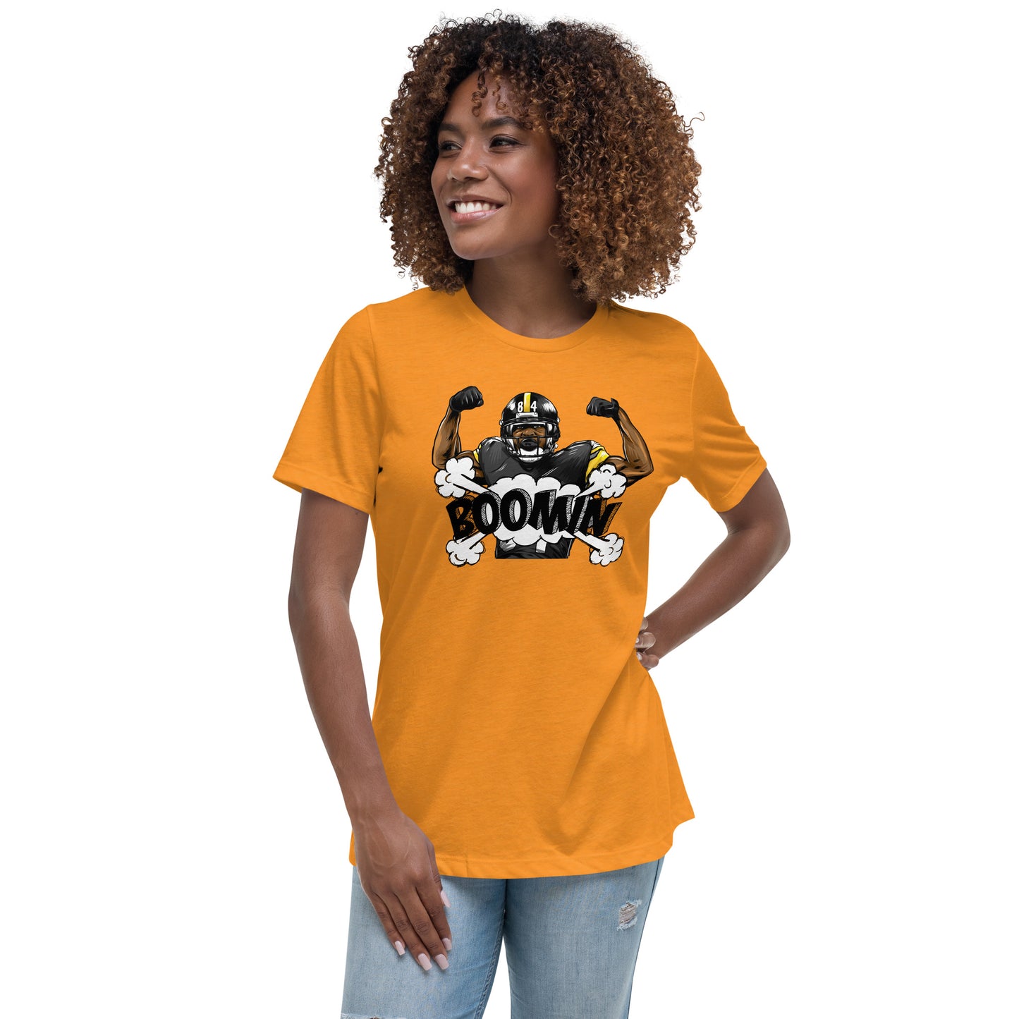 Premium Official Licensed Pittsburgh Steelers Antonio Brown NFL Tshirt For Women