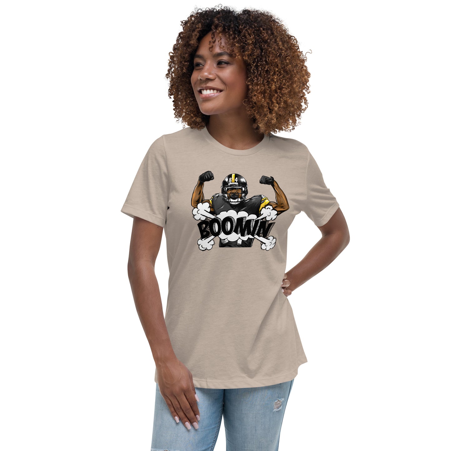 Premium Official Licensed Pittsburgh Steelers Antonio Brown NFL Tshirt For Women