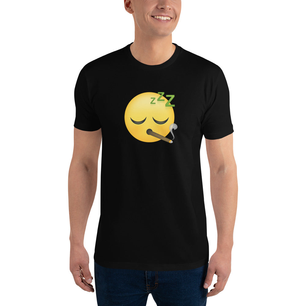 Emoji Weed Cannabis Sativa Indica Blunt Joint Bong Dispensary Festival Fun Tshirt