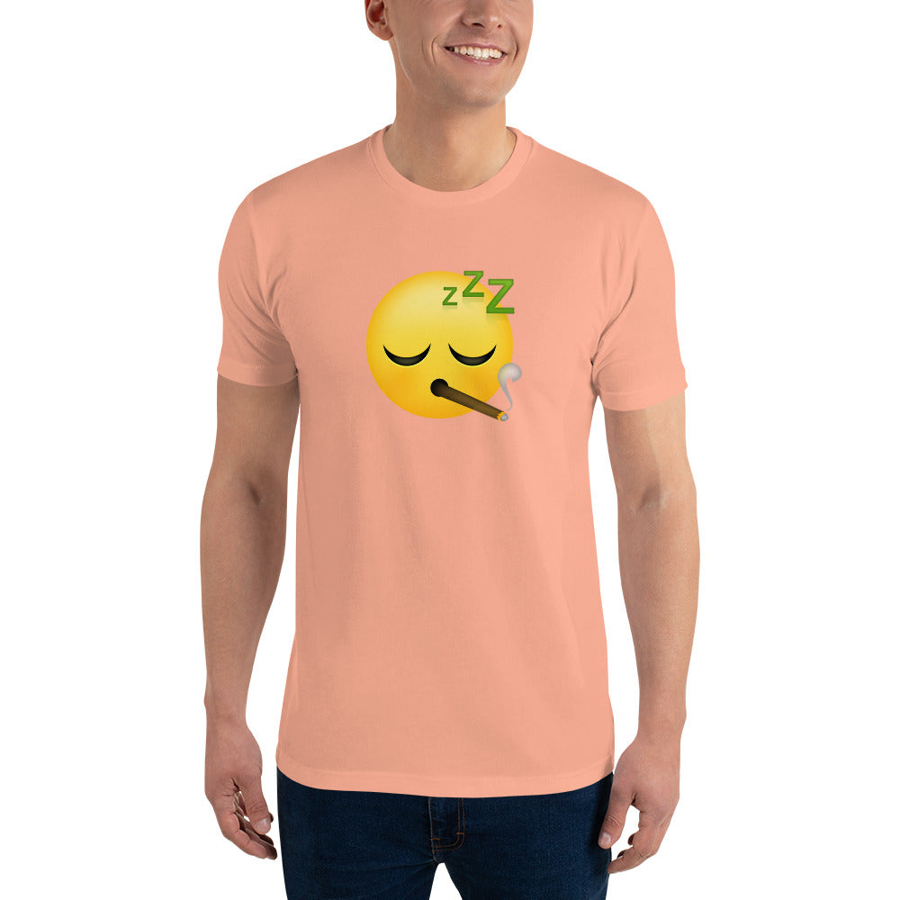 Emoji Weed Cannabis Sativa Indica Blunt Joint Bong Dispensary Festival Fun Tshirt