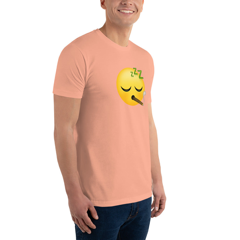 Men's Cannabis Weed Emoji Fitted T-Shirt