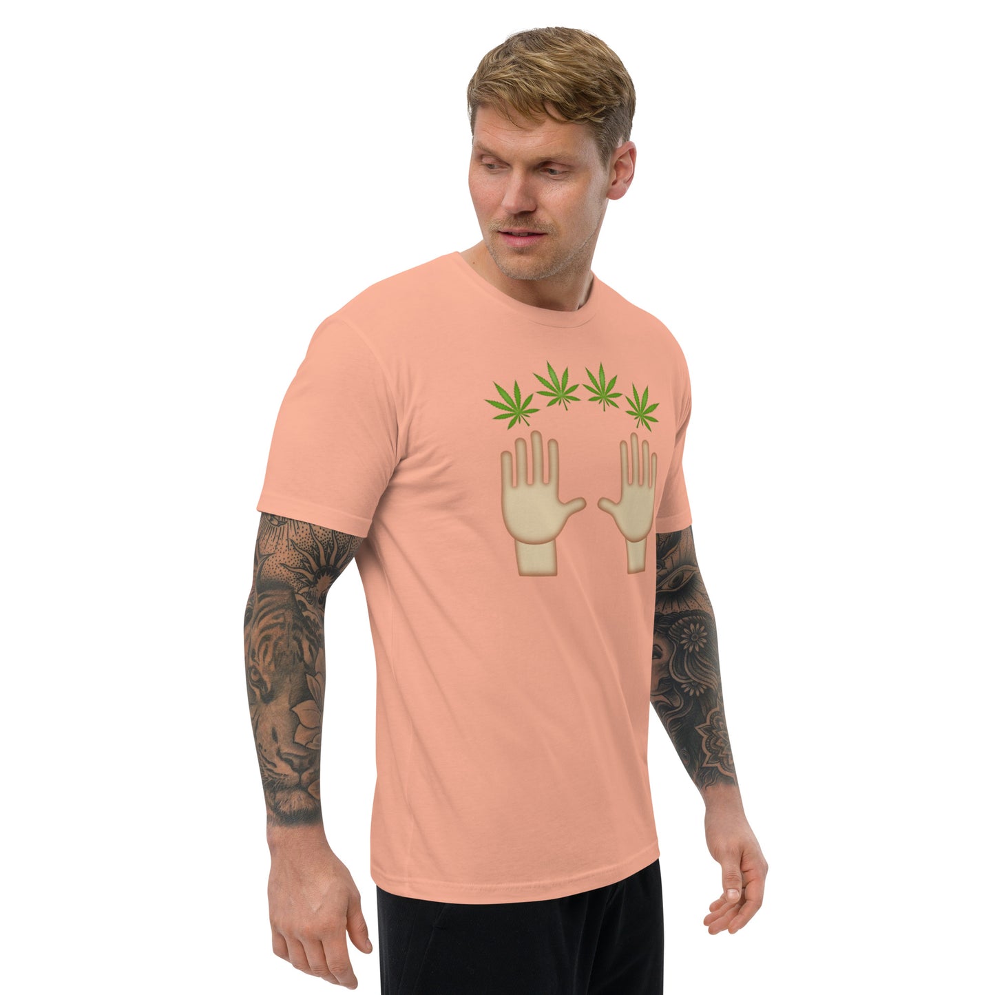 Emoji Weed Cannabis Sativa Indica Blunt Joint Bong Dispensary Festival Fun Tshirt