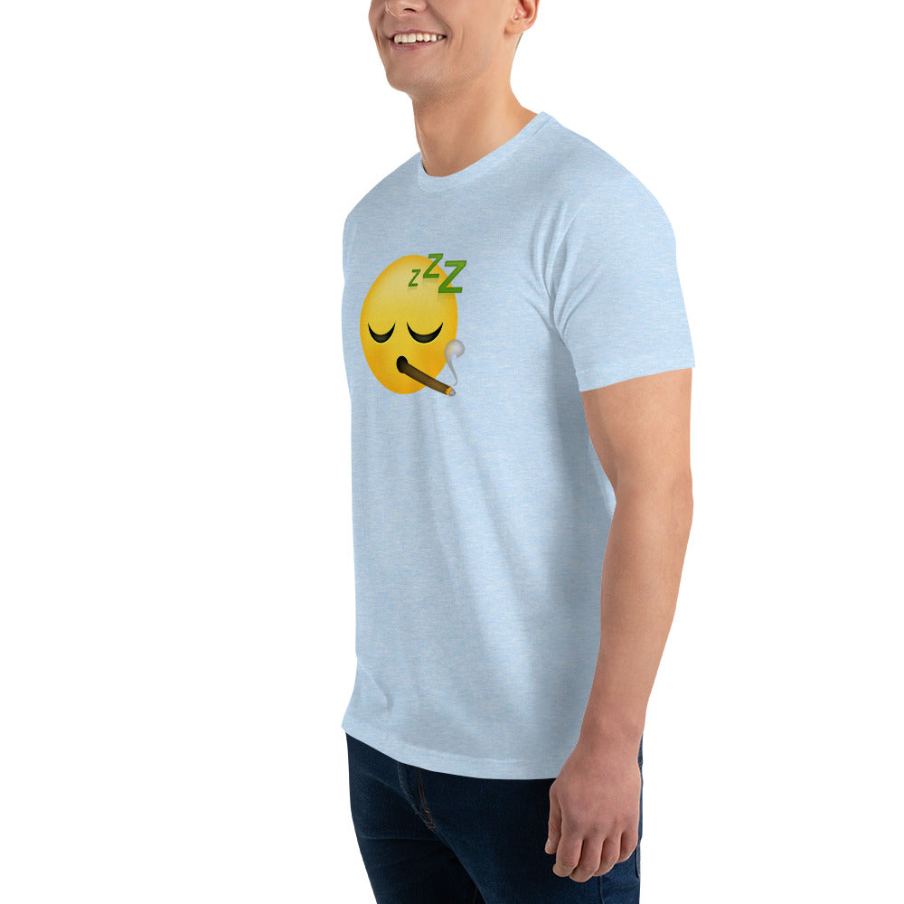 Men's Cannabis Weed Emoji Fitted T-Shirt