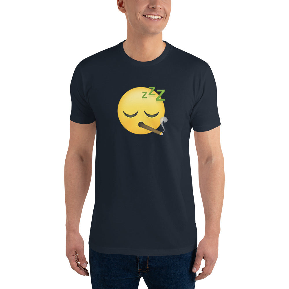 Emoji Weed Cannabis Sativa Indica Blunt Joint Bong Dispensary Festival Fun Tshirt