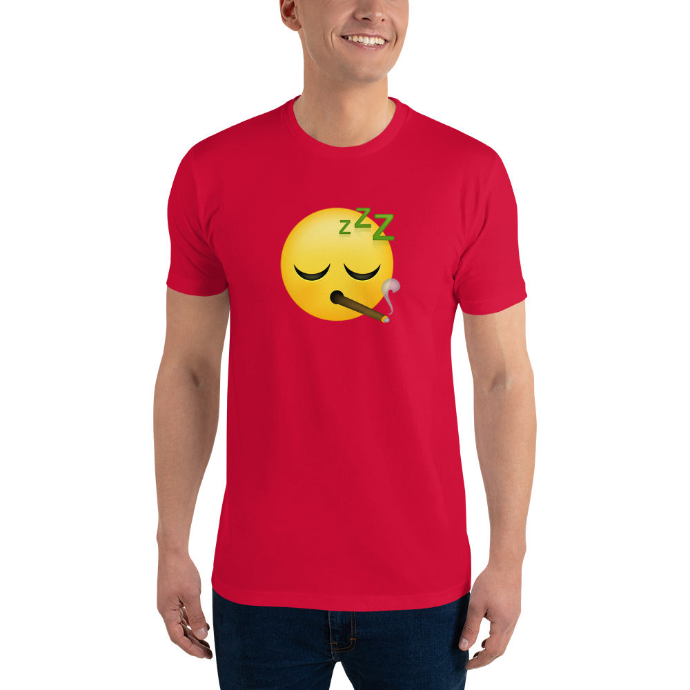 Emoji Weed Cannabis Sativa Indica Blunt Joint Bong Dispensary Festival Fun Tshirt