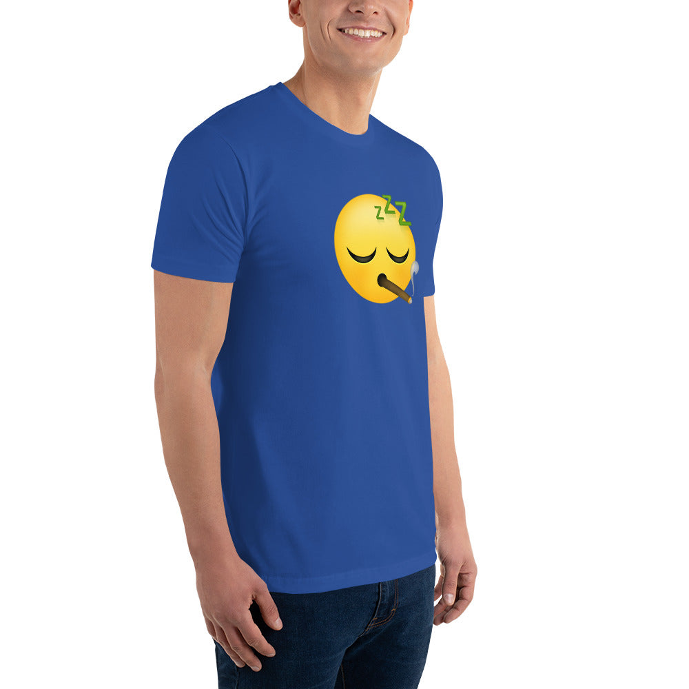 Men's Cannabis Weed Emoji Fitted T-Shirt