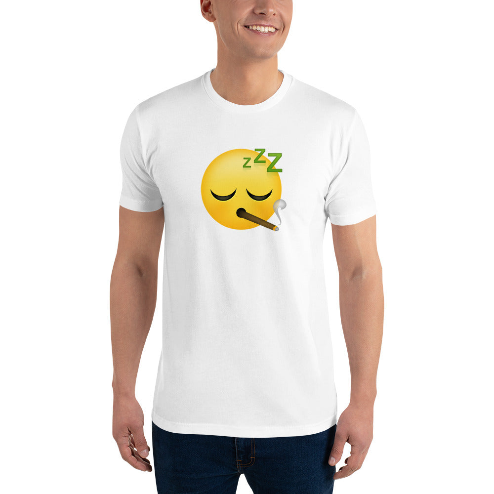 Emoji Weed Cannabis Sativa Indica Blunt Joint Bong Dispensary Festival Fun Tshirt