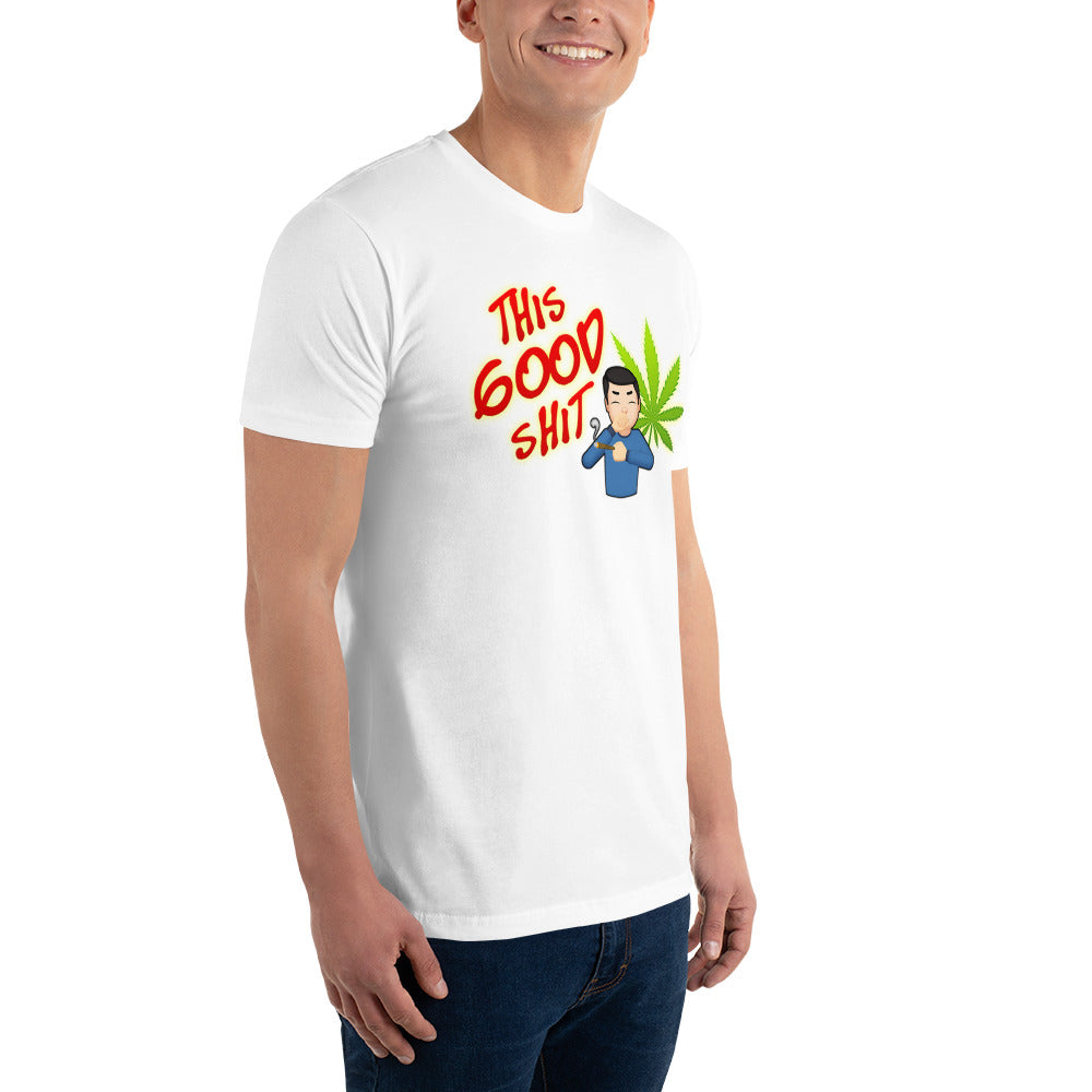 Men's Cannabis Weed Emoji Fitted T-Shirt