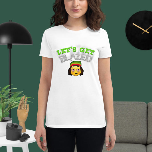 Emoji Weed Cannabis Sativa Joint Bong Dispensary Festival Fun Blunt Tshirt For Women